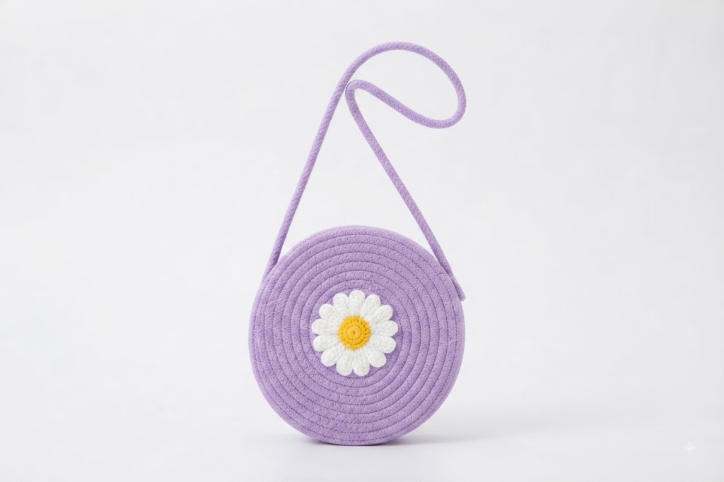Round Purple Sling Bag