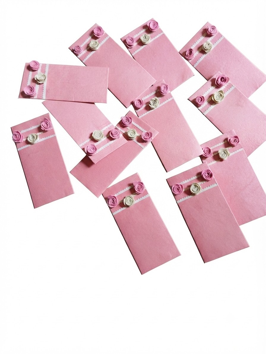 Beautiful Quilling Pink Shagun Envelopes For Wedding and Festivals