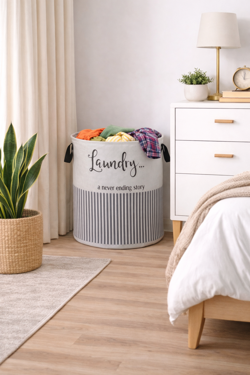 Grey Colour Laundry Bag thumbnail 4